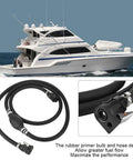 Durable Boat Fuel Line 3 Eighth Inch By 7 Feet With Primer Bulb Ball Pump Marine Gas Hose Alcohol Resistant Marine Grade Fuel Line Assembly for Boat Motors and Johnson Style Tanks Built To Last