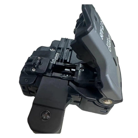 Close-up of High Precision Fiber Cleaver Knife For Fiber Optic Cables With Adjustable Holder, SCT A08 Cutter, black, durable design