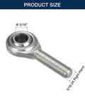 Heavy Duty 5/16 Inch Rod End Bearings With 5/16-24 Right Hand Threads Jam Nut Included 2 Pack Heim Joints For RC Cars Robotics And Steering Linkages Steel Body Hardened Bearing Ball For Strength And Durability size view, 5/16 bore and RH thread