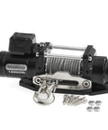 Heavy Duty Metal Electric Winch Upgraded Rc Parts For Scx10 Traxxas Tr4 Defender D90 Rc Crawler With Sealed Gear Train Remote Control Release showing metal design and accessories.