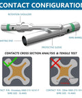 Contact configuration showing 50 Pairs Size 16 DT Deutsch Pin Connector Kit With Nickel Plated Solid Contacts For Ride-Ready Automotive Wiring.