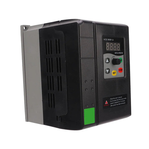 Beefed Up 3kW Variable Frequency Drive With Digital Display For Industrial Use A Heavy Duty VFD Controller With SMD Design And Rugged ABS Shell Built Around A High Performance Motherboard For Reliable Variable Speed Control, black ABS housing with digital display