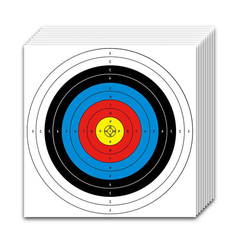 20 Inch Archery Target Set Lightweight High Density EVA Block With 10 Target Papers And 4 Small Nails For Recurve And Longbow