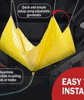 2 Pack 5 By 5 Vinyl Coated Roof Ceiling Leak Diverter Tarps With Heavy Duty Grommets Yellow Rain Diverter For Roof Drips Reusable
