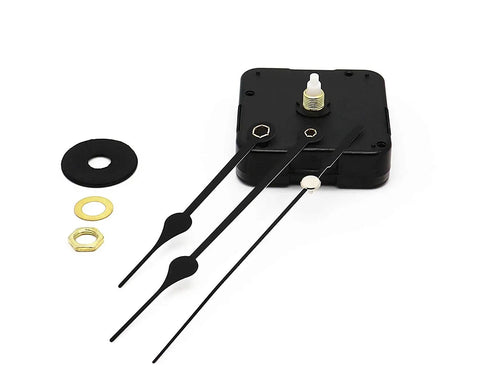 High Torque Non-Ticking Quartz Clock Movement Kit With Three Hands DIY Wall Clock Repair Parts One Quarter Inch Shaft Long Spindle