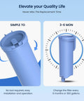 Glacier Fresh GE Opal ice maker filter cartridge, blue cylindrical filter for easy install and 3–6 month replacement.