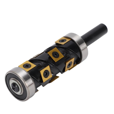 Heavy Duty Fafeicy Reversible Carbide Insert Router Bit With 1/2 Inch Shank and Spiral Trim for Precise Cutting, smooth edge trimming.