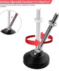Heavy Duty Adjustable Furniture Levelers With Swivel M8 Thread Feet, Ultra Tough Nylon Base Pads, 30 degree swivel for uneven surfaces.