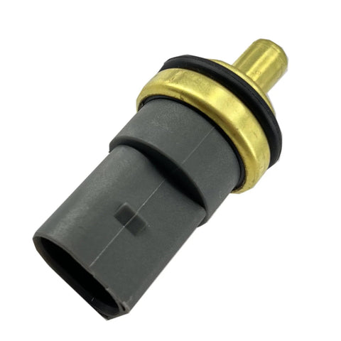 DEVMO coolant temperature sensor 158-0784; close-up view shows gray plastic body, brass mounting collar and O-ring