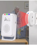 Wireless Bed Alarm System For Seniors And Dementia Caregivers, Fall Prevention With Motion Sensor Floor Sensor And Doorway Alert, Long Range Pager, No Fuss Setup, Vibration Notification For Home Care, bed sensor and pager
