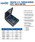 M5 X 0.8 Helical STI Thread Repair Kit, 31 Piece Set With 25 Stainless Steel Inserts, tap, drill, driver in a case