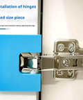 Magnetic Door Hinge Jig For Quick Drill Free Installation And Precise Hinge Alignment showing hinge in metal mount