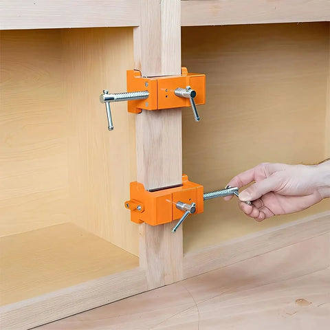 Precision Woodworking Clamp And Drilling Holding Clip With Adjustable Positioning for Clean Accurate Drilling Every Time Rock Solid Steel Grip.