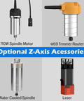 Optional Z-axis accessories for PROVerXL 4x4 CNC Router Machine With Dual Z Axis And Closed Loop Steppers Massive 51.18 Inch Square Work Area