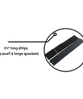 27-inch strips of soundproofing material suit small and large speakers for effective door vibration reduction.