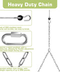 7.75 Foot Heavy Duty Porch Swing Chain Kit With 304 Stainless Steel Construction and Zinc Plated Hanging Set details