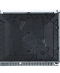 Bottom view of Hassle Free Countertop Dishwasher With Stainless Steel Tub showing black plastic base and drainage components.