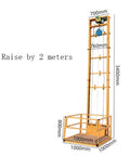 Heavy Duty Electric Lift Platform Table For Warehouse Use, built tough steel cargo hoist with dimensions 3400mm x 1000mm x 800mm.