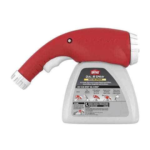 Side view of Dial N Spray Hose End Sprayer For Liquid Weed Killer Insect Killer Fungicide And Fertilizer With 14 Dilution Settings