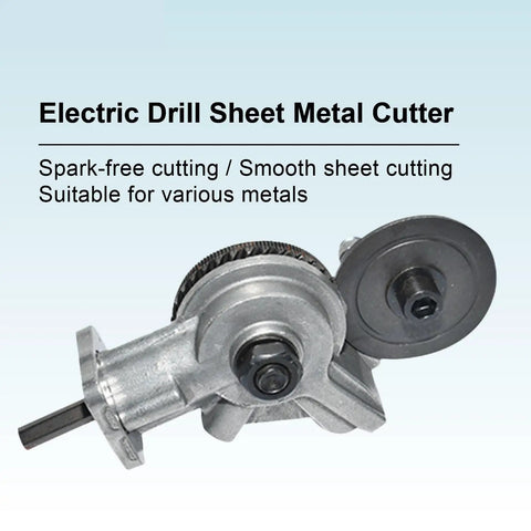 Universal Drill Attachment Metal Nibbler Shear Cutter Equipped With 360 Degree Pivoting Swivel Head For Rugged Burr Free Snip Work And Weekend Garage Projects