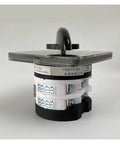 Changeover Rotary Cam Switch LW31 With 0 To 4 Positions, 660V 50A, Three Stages, Two Poles, Eight Terminals, Silver Finish For Heavy Duty Industrial Control.
