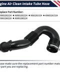 Quality Air Inlet Hose Assembly Replacement For Repair Shops DIY Car Owners Ribbed Curved Body Side Port Engine Bay Service Upgrades Easy Install Single Hose Package rock black rubber with clamps