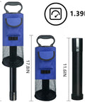 Golf Ball Retriever With Portable Shag Bag For Quick Picks, Easy Up Ball Picker With Removable Plastic Tube, Pocket Shagger Storage In Blue.
