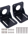 Sturdy 42mm Stepper Motor Mounting Bracket With Screws, L Shape Holder For Nema 17 Motors, built to last, alloy steel with anti-rust paint.