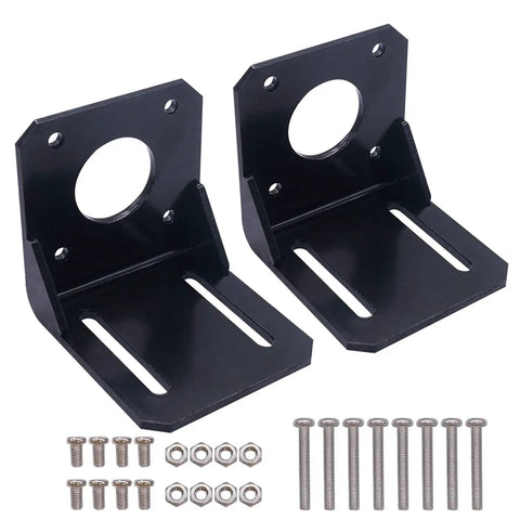 Sturdy 42mm Stepper Motor Mounting Bracket With Screws, L Shape Holder For Nema 17 Motors, built to last, alloy steel with anti-rust paint.