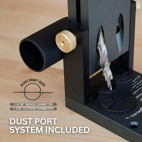Pro Aluminum Pocket Hole Jig Kit with drill bit and dust port system for precise woodworking and quick joints M2 bundle