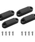 Magnetic Door Holder for RVs Two Pair Black All Weather Door Catch and Magnet Set with screws visible