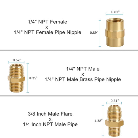 RV Propane Quick Connect Kit For Low Pressure Gas Appliances Grills Heaters And Fire Pits Easy Hookup brass fittings