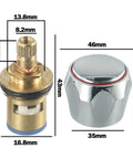 Easy Install Shower Knob Replacement Kit 4 Pieces 2 Sets Universal Valve Stem Conversion 1/2 Inch Faucet Handle dimensions