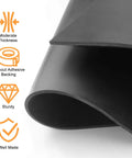 Roll of Hard Wearing Neoprene Rubber Sheet For DIY Gaskets And Seals Oil Resistant And Anti Slip For Floors Pads Bumpers And Shock Pads Cut To Size 12In X 1/8In X 10Ft, showing thickness and sturdy build.