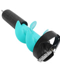 Cool 6 Inch Manual Ice Auger Drill With Floating Tube And Razor Sharp Nylon Bit For Easy Burrowing close-up of blade and spiral.