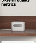 Slick Indoor Air Quality Monitor Tracks Temp Humidity Carbon Monoxide Pm2.5 Vocs Hooks Into Alexa Sends Snappy Alerts On shelf