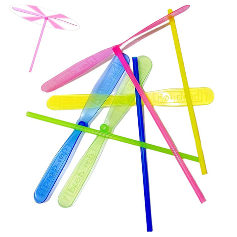 Hand Helicopter Spinner 36 Pack Plastic Propeller Dragonfly Toys In Assorted Colors featuring colorful plastic rods and blades