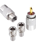 PL259 Pro Grade Coax Connectors 2 Pack UHF Male Plug Solder Adapters With Reducers 50 Ohm For RG58 RG59 RG8 RG8X RG213 RG142 LMR195 LMR400