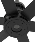 Super Fly 60 Inch Smart Outdoor Ceiling Fan With Senseme Tech And Wifi App Control black motor and blade details