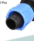 Close-up of Drip Irrigation Barbed Locking Fittings Pack For 16mm Tubing G1/2 Male Thread 10 Pack PE Plastic 57mm Long