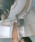 Installing a Patio Heater Reflector Shield For Outdoor Propane Heaters And Indoor Heat Lamps, stainless steel material