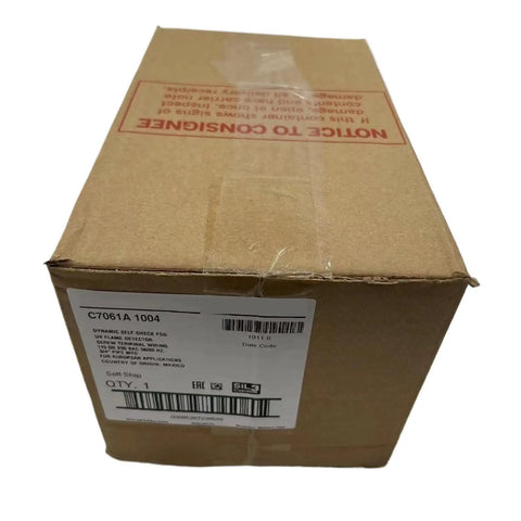 Ready To Roll Top Shelf Flame Detector Built Damn Tough For Hard Core Industrial Setup packaging box with labels and tape.