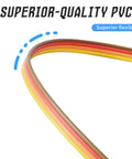 Close-up of multicolor 40 cm Dupont jumper wires highlighting superior-quality PVC for Arduino Raspberry Pi and breadboard projects.