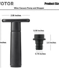 Wine Saver Vacuum Pump Kit With 20 Stoppers And Reusable Bottle Sealer Keeps Red And White Wine Fresh For Up To Ten Days product size