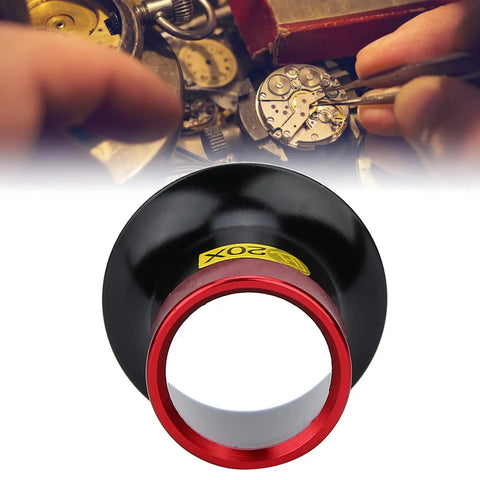 20X HD Watch Loupe Magnifier For Fine Jewelry And Horology Work Aluminum Alloy Frame Clear Sunlight Readability