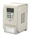 Rugged 2.2kW Variable Frequency Drive VFD for 120V to 220V motors with easy terminal wiring and big heat sink, side view
