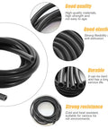Heavy Duty Workhorse Flexible Silicone Vacuum Hose 10 Feet Long One Quarter Inch Inner Diameter 6mm High Temp 130 PSI Max Pressure