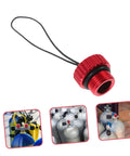 Red Two Pack Scuba Air Tank Valve Cover Protectors Lightweight Durable Valve Caps For Scuba Gear Shield Your Tank From Dings And Debris Easy On And Off Perfect For Long Dive Sessions with strap, three tanks shown with protectors in use