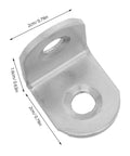 Close-up of 40Pcs Stainless Steel Right Angle Shelf Brackets With Screws Set Thickened 90 Degree Corner Supports for DIY on Wood