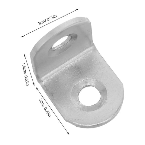 Heavy Duty Corner Brackets Set 40 Pcs L Shaped 90 Degree Stainless Steel With Screws, single bracket with dimensions visible